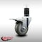 Service Caster 3.5'' SS Gray Poly Swivel 1-5/8'' Expanding Stem Caster Total Lock Brake SCC-SSEXTTL20S3514-PPUB-158 - alternate 2